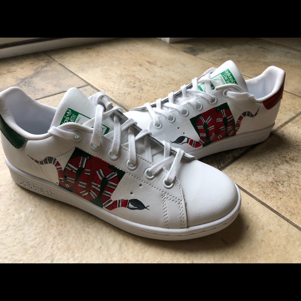 Brand New Adidas Stan Smith Custom Gucci shoes